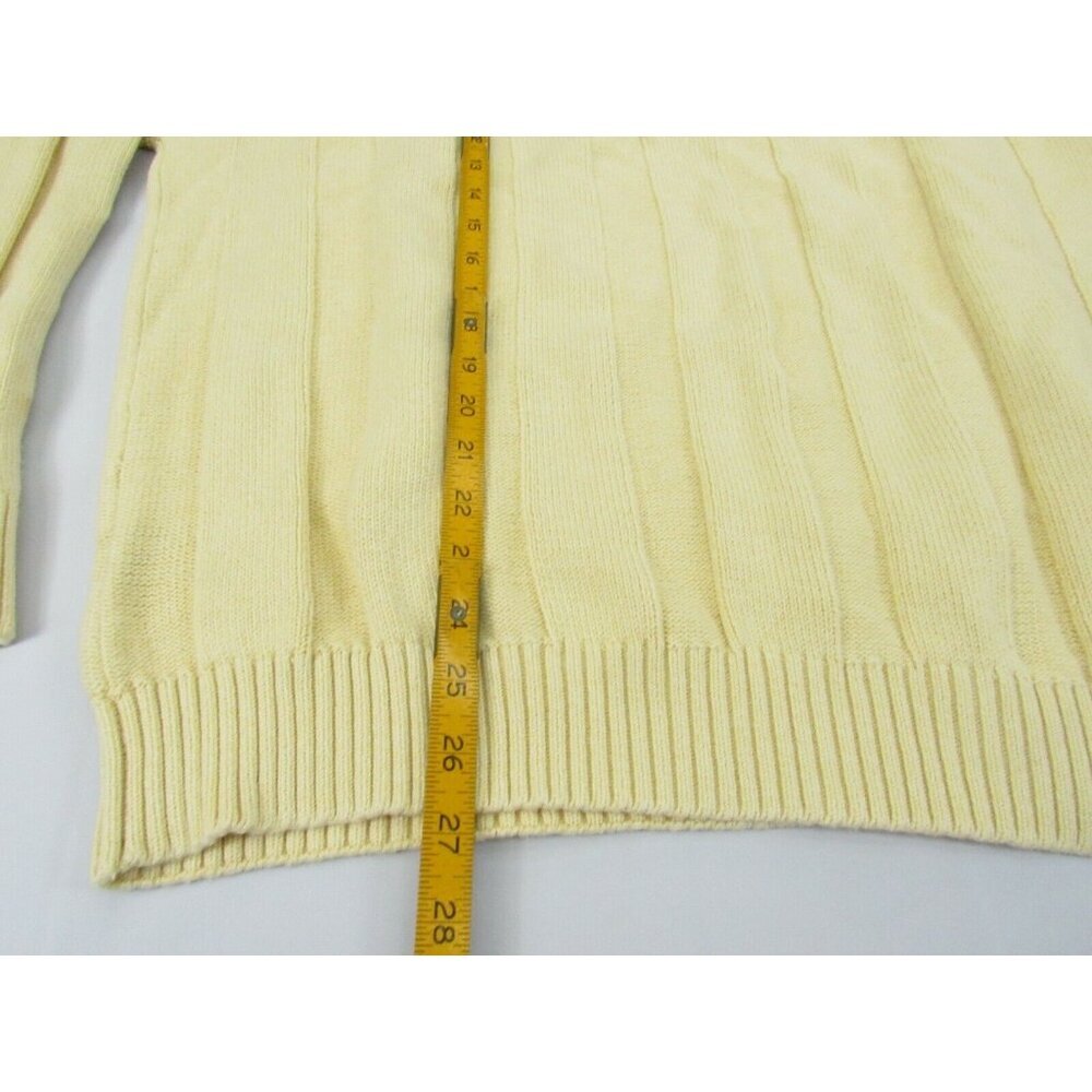 Vintage Brooks Brothers Cable Sweater Mens XL Cream Cotton Knit Beige‎ Fisherman - Picture 6 of 6